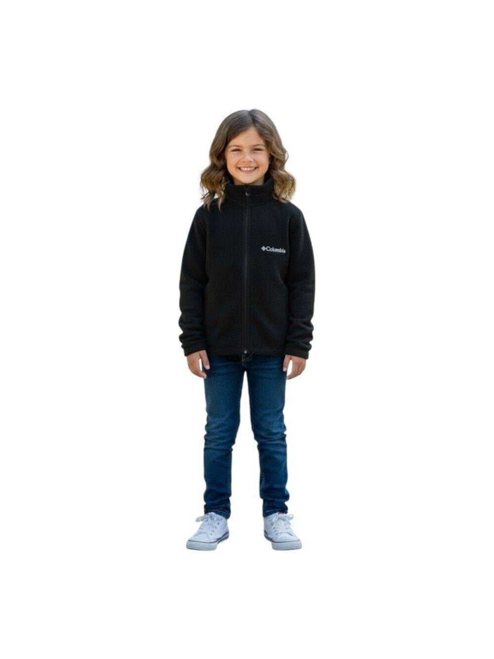 Columbia Girl’s Size S 7/8 Black Zip Up Jacket